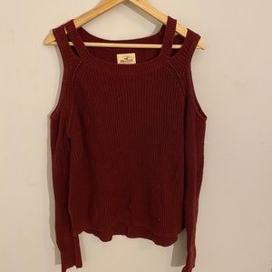 Hollister Crew Neck Sweater with Slit Shoulders